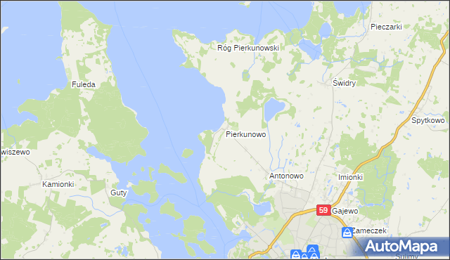 mapa Pierkunowo, Pierkunowo na mapie Targeo