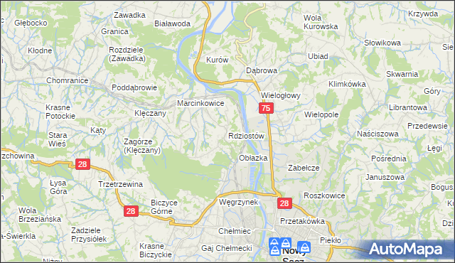 mapa Rdziostów, Rdziostów na mapie Targeo