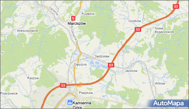 mapa Sędzisław, Sędzisław na mapie Targeo