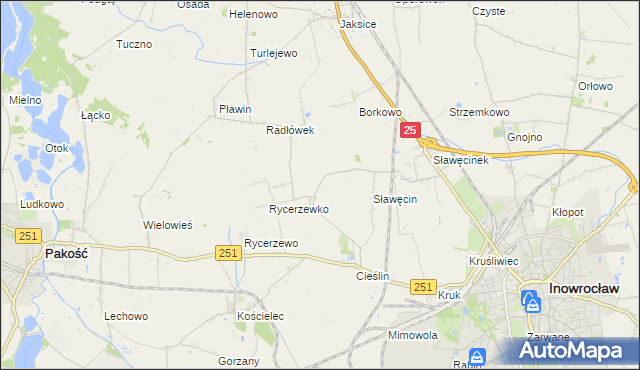 mapa Sójkowo gmina Inowrocław, Sójkowo gmina Inowrocław na mapie Targeo