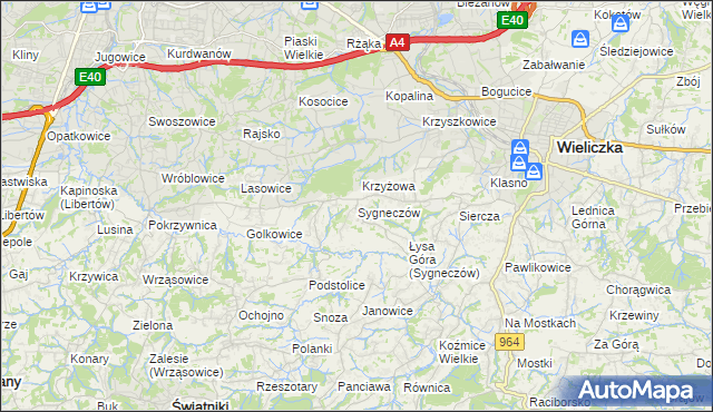 mapa Sygneczów, Sygneczów na mapie Targeo