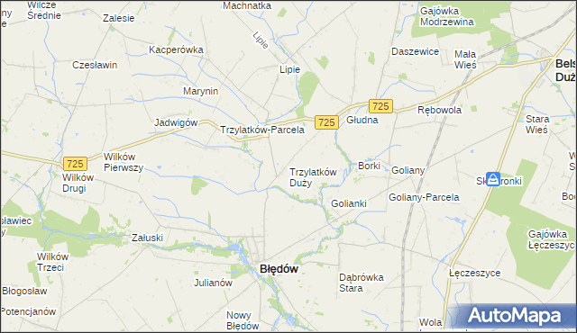 mapa Trzylatków Duży, Trzylatków Duży na mapie Targeo