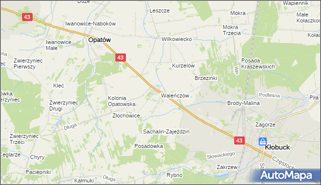 mapa Waleńczów, Waleńczów na mapie Targeo