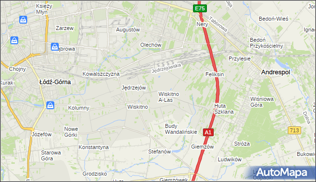 mapa Wiskitno A-Las, Wiskitno A-Las na mapie Targeo