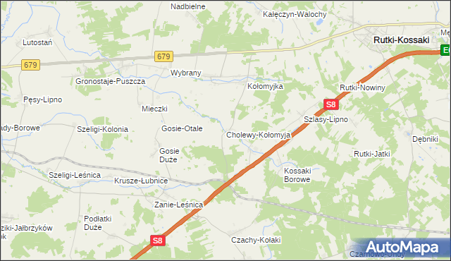 mapa Cholewy-Kołomyja, Cholewy-Kołomyja na mapie Targeo