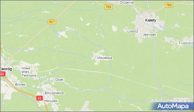 mapa Mikołeska, Mikołeska na mapie Targeo