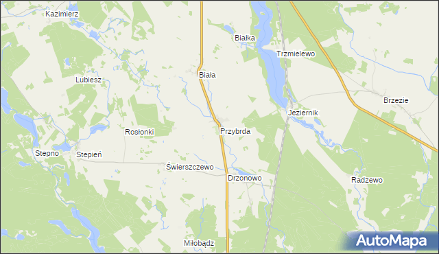 mapa Przybrda, Przybrda na mapie Targeo