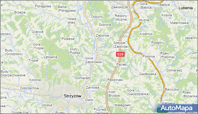 mapa Glinik Charzewski, Glinik Charzewski na mapie Targeo