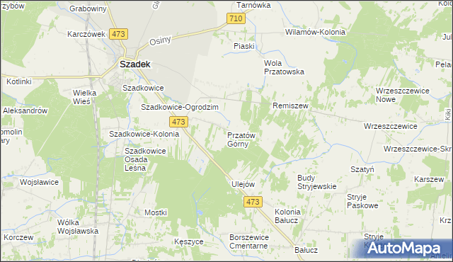 mapa Przatów Górny, Przatów Górny na mapie Targeo