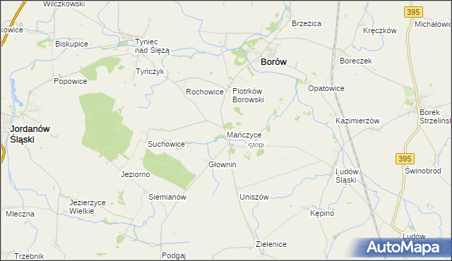 mapa Mańczyce, Mańczyce na mapie Targeo