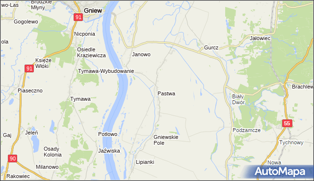 mapa Pastwa, Pastwa na mapie Targeo