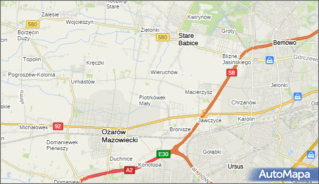 mapa Piotrkówek Duży, Piotrkówek Duży na mapie Targeo