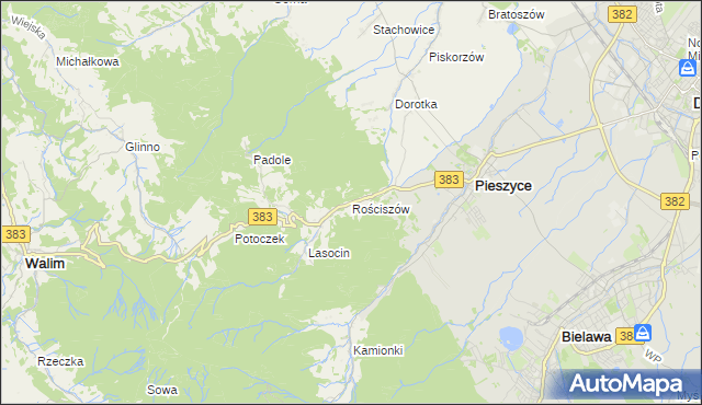 mapa Rościszów, Rościszów na mapie Targeo