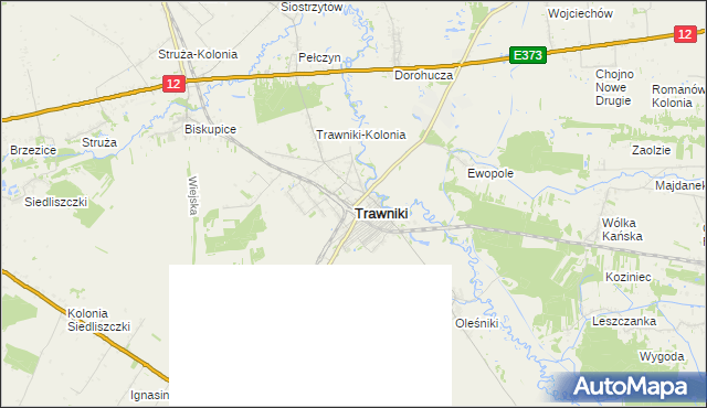 mapa Trawniki powiat świdnicki, Trawniki powiat świdnicki na mapie Targeo