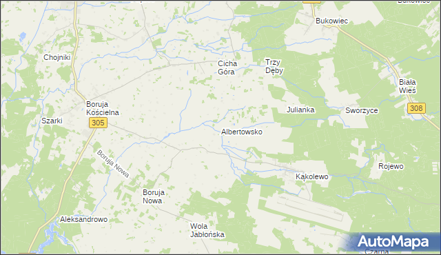 mapa Albertowsko, Albertowsko na mapie Targeo