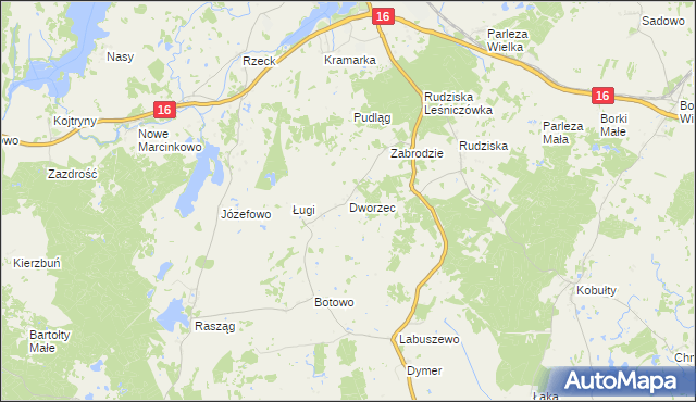 mapa Dworzec, Dworzec na mapie Targeo