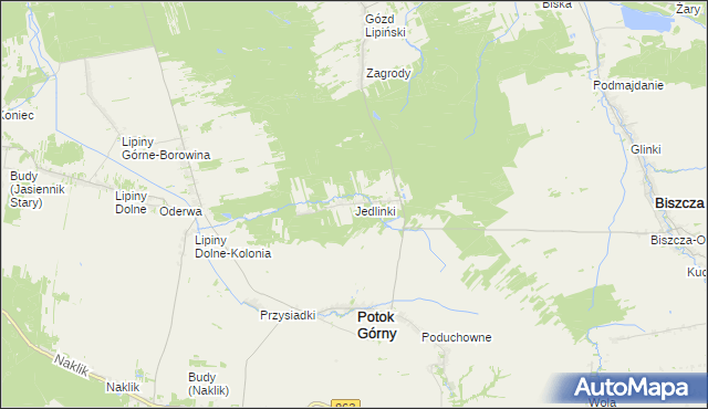 mapa Jedlinki, Jedlinki na mapie Targeo