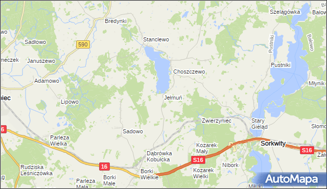 mapa Jełmuń, Jełmuń na mapie Targeo