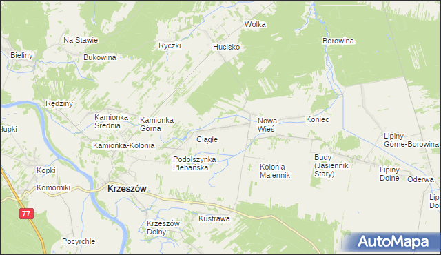 mapa Krzeszów Górny, Krzeszów Górny na mapie Targeo