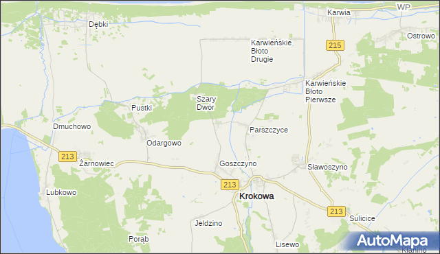 mapa Łętowice gmina Krokowa, Łętowice gmina Krokowa na mapie Targeo