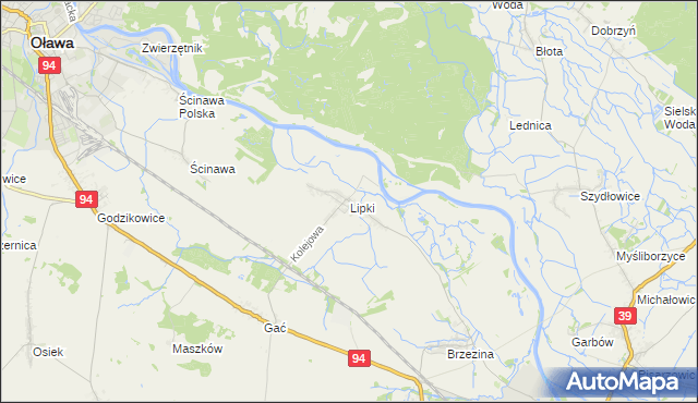 mapa Lipki gmina Skarbimierz, Lipki gmina Skarbimierz na mapie Targeo