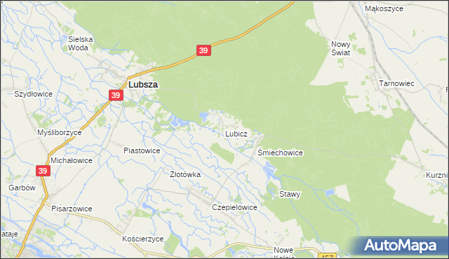 mapa Lubicz gmina Lubsza, Lubicz gmina Lubsza na mapie Targeo