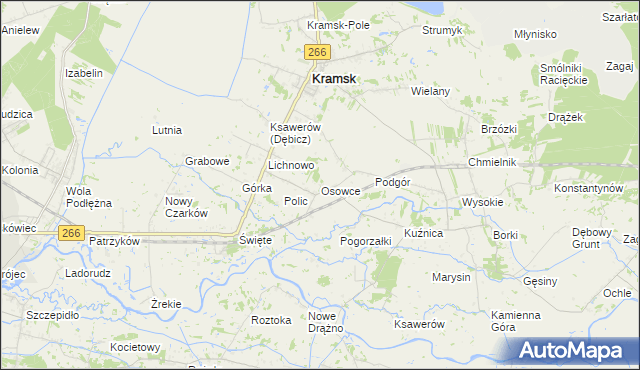 mapa Osowce, Osowce na mapie Targeo