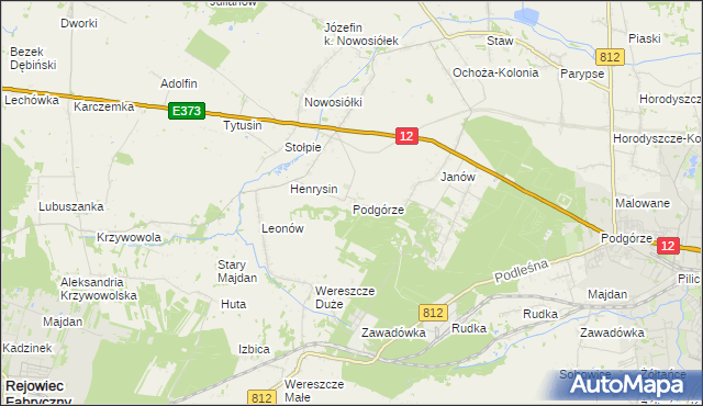 mapa Podgórze gmina Chełm, Podgórze gmina Chełm na mapie Targeo