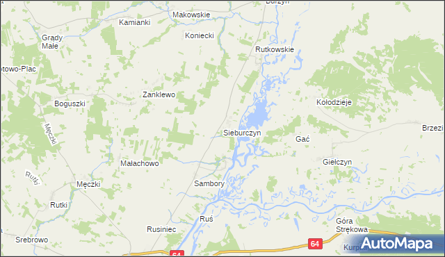 mapa Sieburczyn, Sieburczyn na mapie Targeo