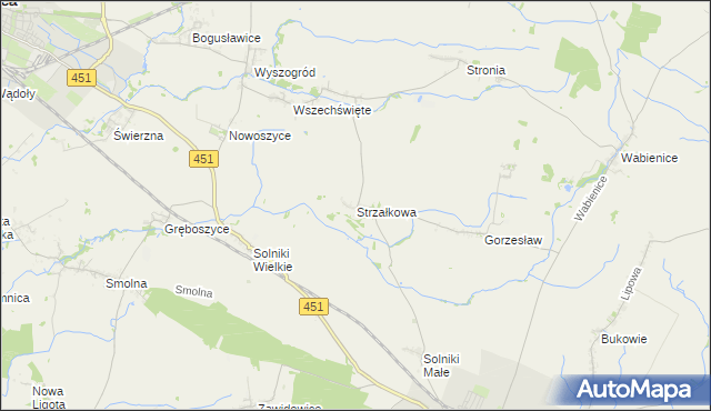 mapa Strzałkowa, Strzałkowa na mapie Targeo