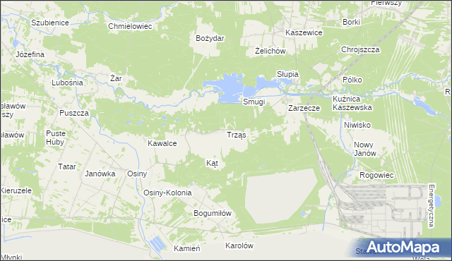 mapa Trząs, Trząs na mapie Targeo