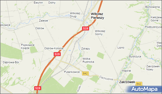 mapa Zdrapy gmina Wilkołaz, Zdrapy gmina Wilkołaz na mapie Targeo