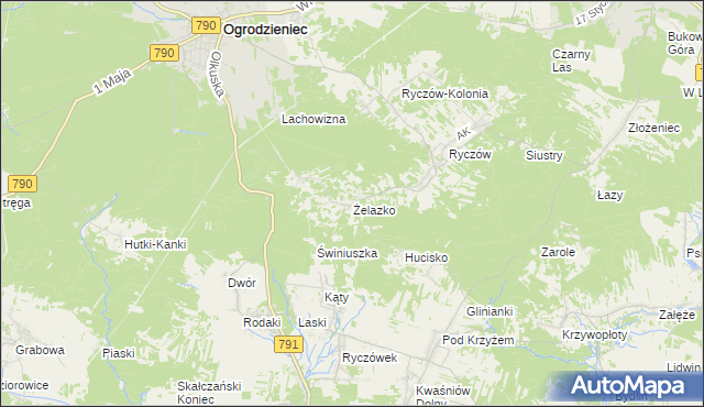 mapa Żelazko, Żelazko na mapie Targeo