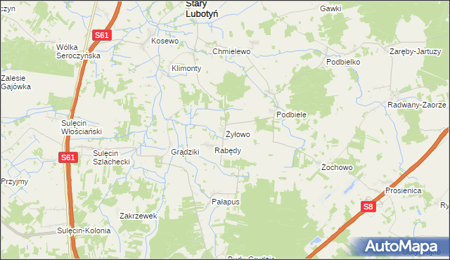 mapa Żyłowo, Żyłowo na mapie Targeo