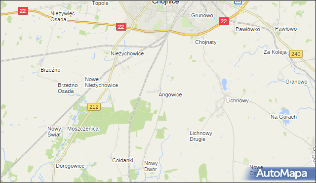 mapa Angowice, Angowice na mapie Targeo