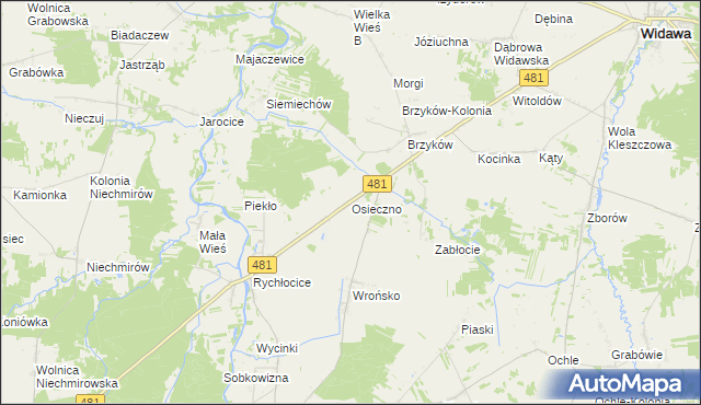 mapa Osieczno, Osieczno na mapie Targeo