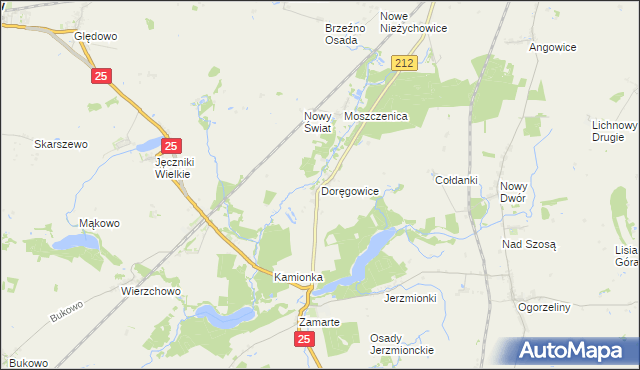 mapa Doręgowice, Doręgowice na mapie Targeo