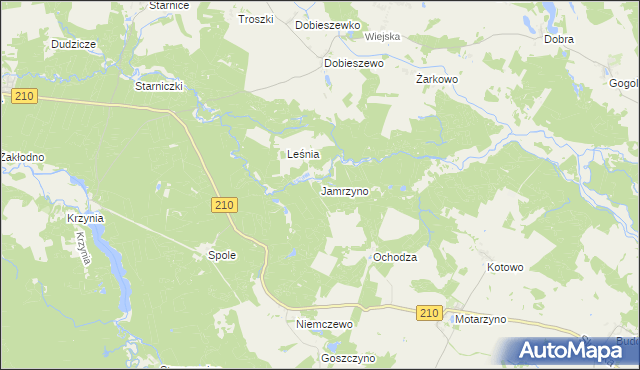 mapa Jamrzyno, Jamrzyno na mapie Targeo