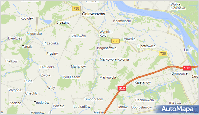 mapa Markowola-Kolonia, Markowola-Kolonia na mapie Targeo