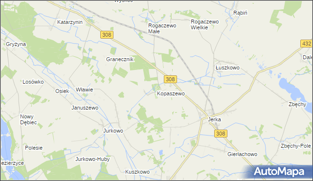 mapa Kopaszewo, Kopaszewo na mapie Targeo