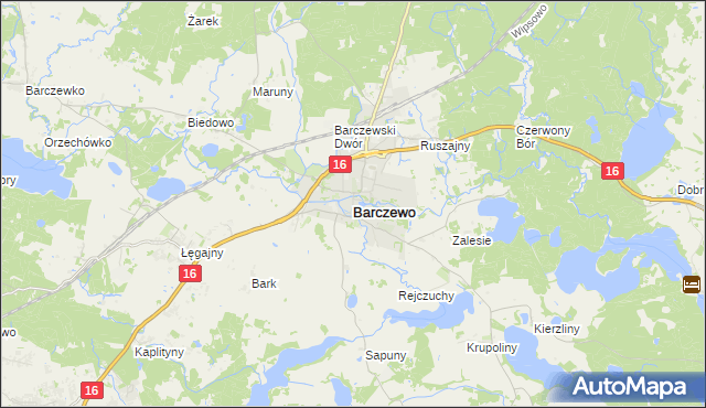 mapa Barczewo, Barczewo na mapie Targeo