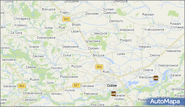 mapa Bilczyce, Bilczyce na mapie Targeo