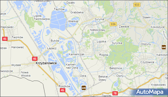 mapa Bluszczów, Bluszczów na mapie Targeo
