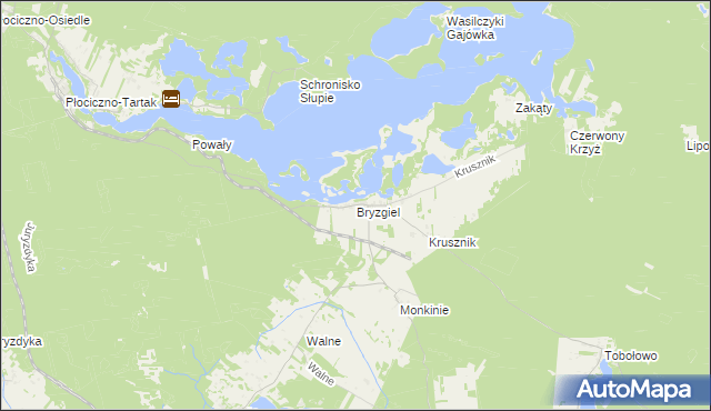 mapa Bryzgiel, Bryzgiel na mapie Targeo