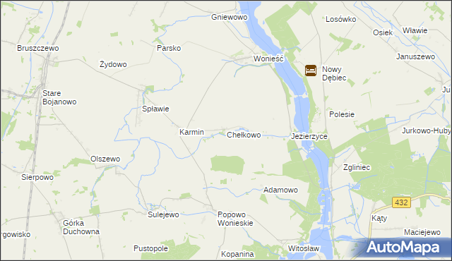 mapa Chełkowo, Chełkowo na mapie Targeo