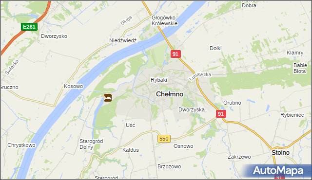 mapa Chełmno, Chełmno na mapie Targeo