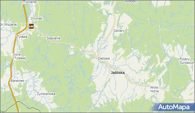 mapa Daliowa, Daliowa na mapie Targeo