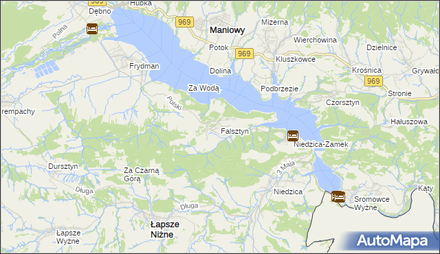 mapa Falsztyn, Falsztyn na mapie Targeo