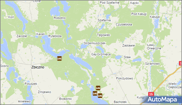 mapa Gaj-Grzmięca, Gaj-Grzmięca na mapie Targeo