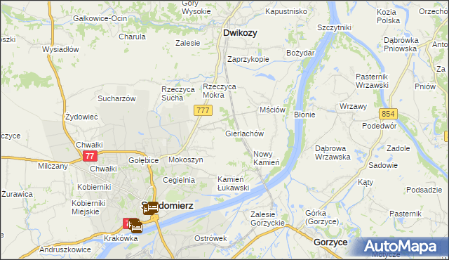 mapa Gierlachów, Gierlachów na mapie Targeo